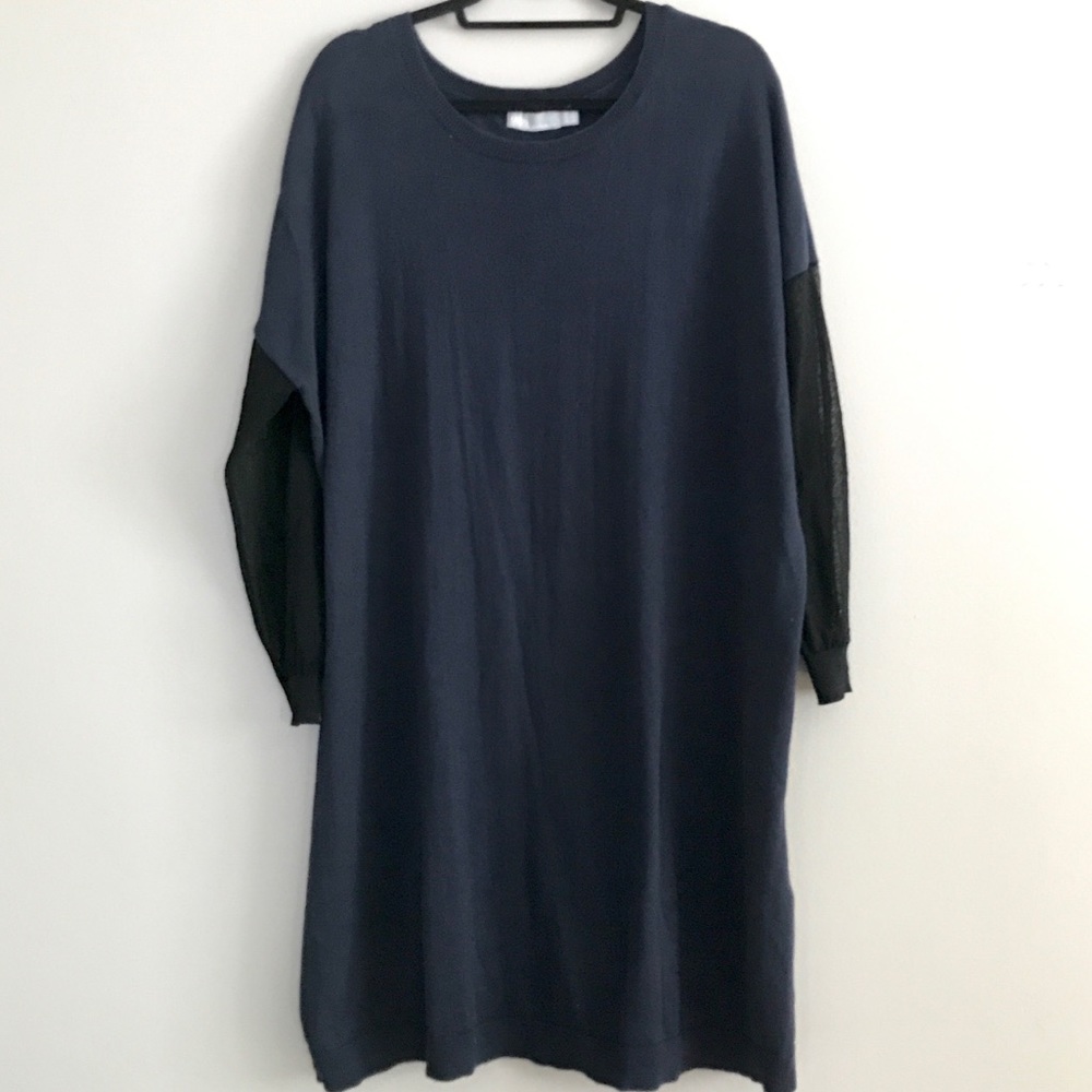 ASOS black and navy sweater dress
